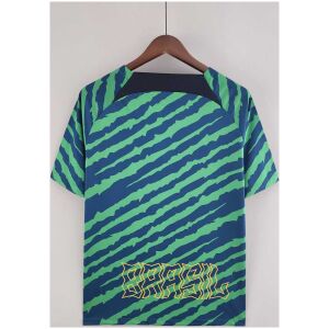 Mens World Cup Brazil green and blue Special Edition Jersey 2022 back view detail