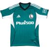 Mens Legia Warszawa away jersey with teal pinstripes and Plus500 sponsor front view