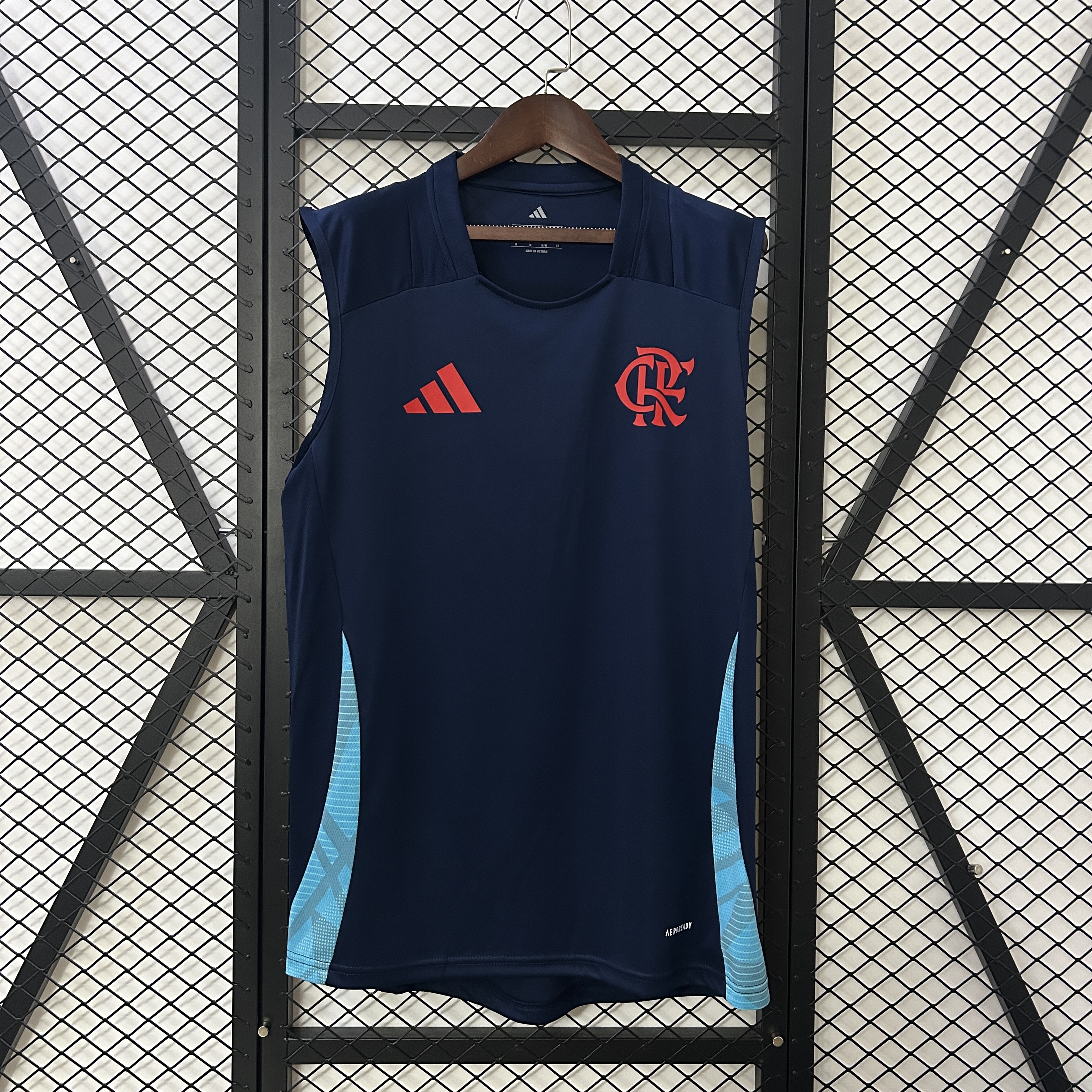 Mens Flamengo Blue Training Kit Suit 2025/26 Mens Flamengo Blue Training Kit Singlet Kits Suit 2025/26 front view on display