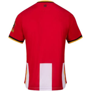 Mens Brentford Home Jersey 2026/27 shirt back view with red upper panel and lower stripes