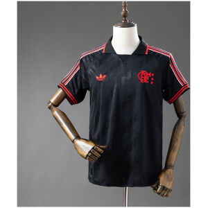 Mens Flamengo Lifestyler Black Retro Jersey 2025/26 front view on display