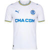 Mens Olympique Marseille Home Jersey 2026/27 white shirt front view with blue and yellow trim