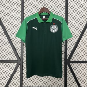 Mens Palmeiras green Polo 2024/25 front view on display