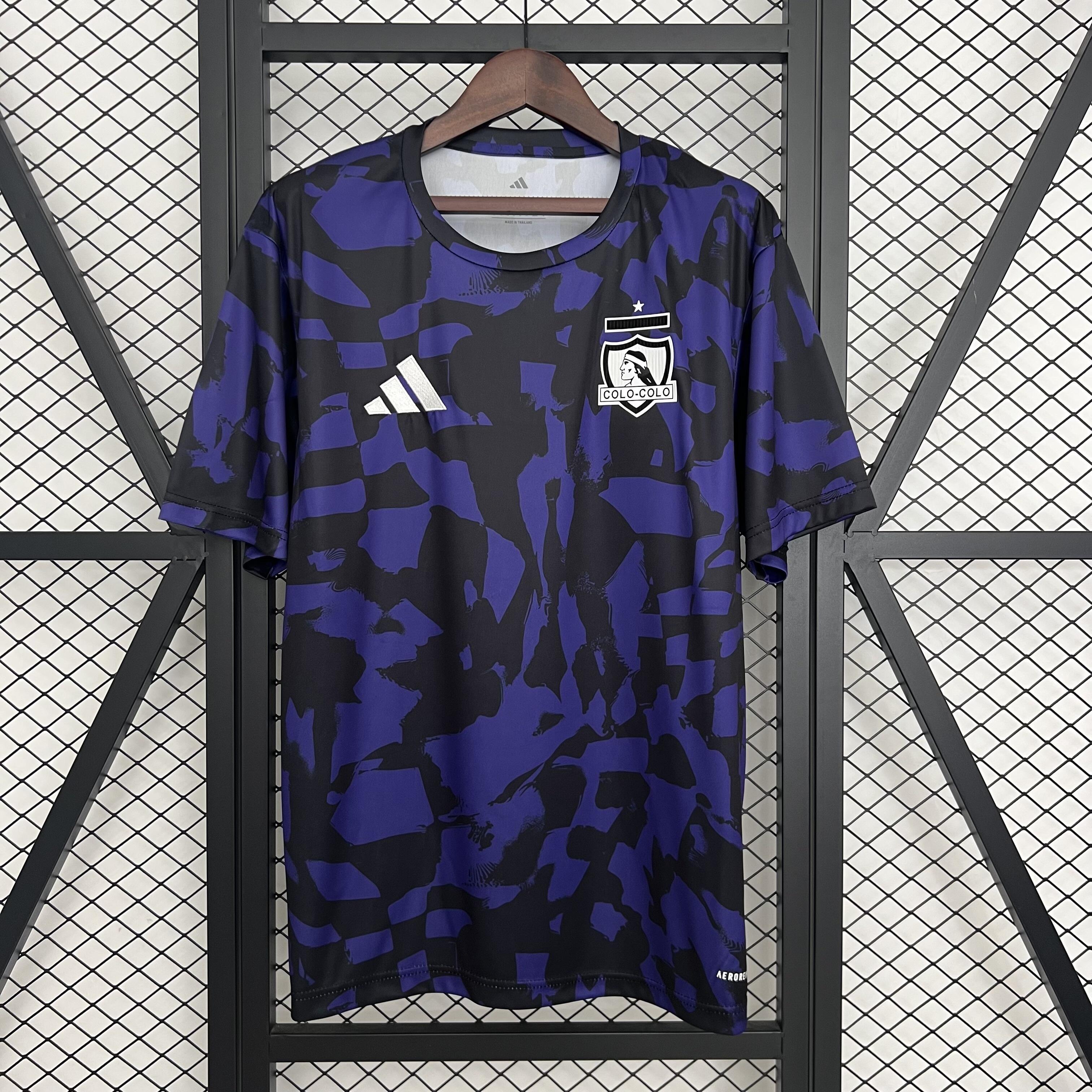 Mens Colo Colo Training Kit Suit 2025/26 Mens Colo Colo Training Kit Suit 2025/26 front view in purple camouflage
