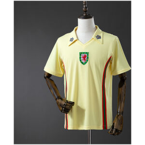 Mens Wales Retro Away Jersey 1976 front view on mannequin