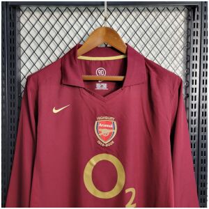 Mens Arsenal Retro Home Long Sleeve Jersey 2005/06