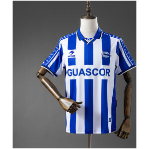 Mens Deportivo Alaves Retro Home Jersey 1998/99 Mens Deportivo Alaves Retro Home Jersey 1998/99 front view on mannequin
