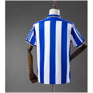 Mens Deportivo Alaves Retro Home Jersey 1998/99 rear view showing authentic team styling
