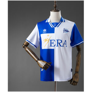 Mens Deportivo Alaves Retro Home Jersey 1999/00 front view on mannequin