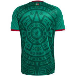 Mens Mexico World Cup Home Jersey 2026 rear view showing matching team styling