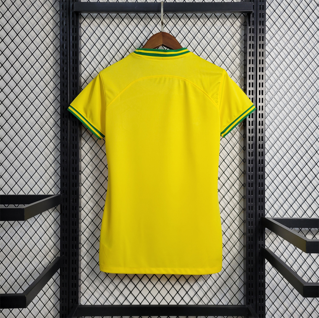 Womens World Cup Brazil Commemorative Edition Yellow Jersey 2022 Womens World Cup Brazil Commemorative Edition Yellow Jersey 2022 back view detail