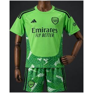 Kids Arsenal Goalkeeper Jersey Neon Green Dark Green 2026/27 Kids Arsenal Goalkeeper Jersey Neon Green Dark Green 2026/27