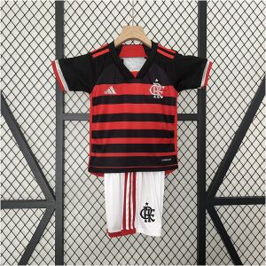 Kids Flamengo Home Kit 2024/25 front view on display