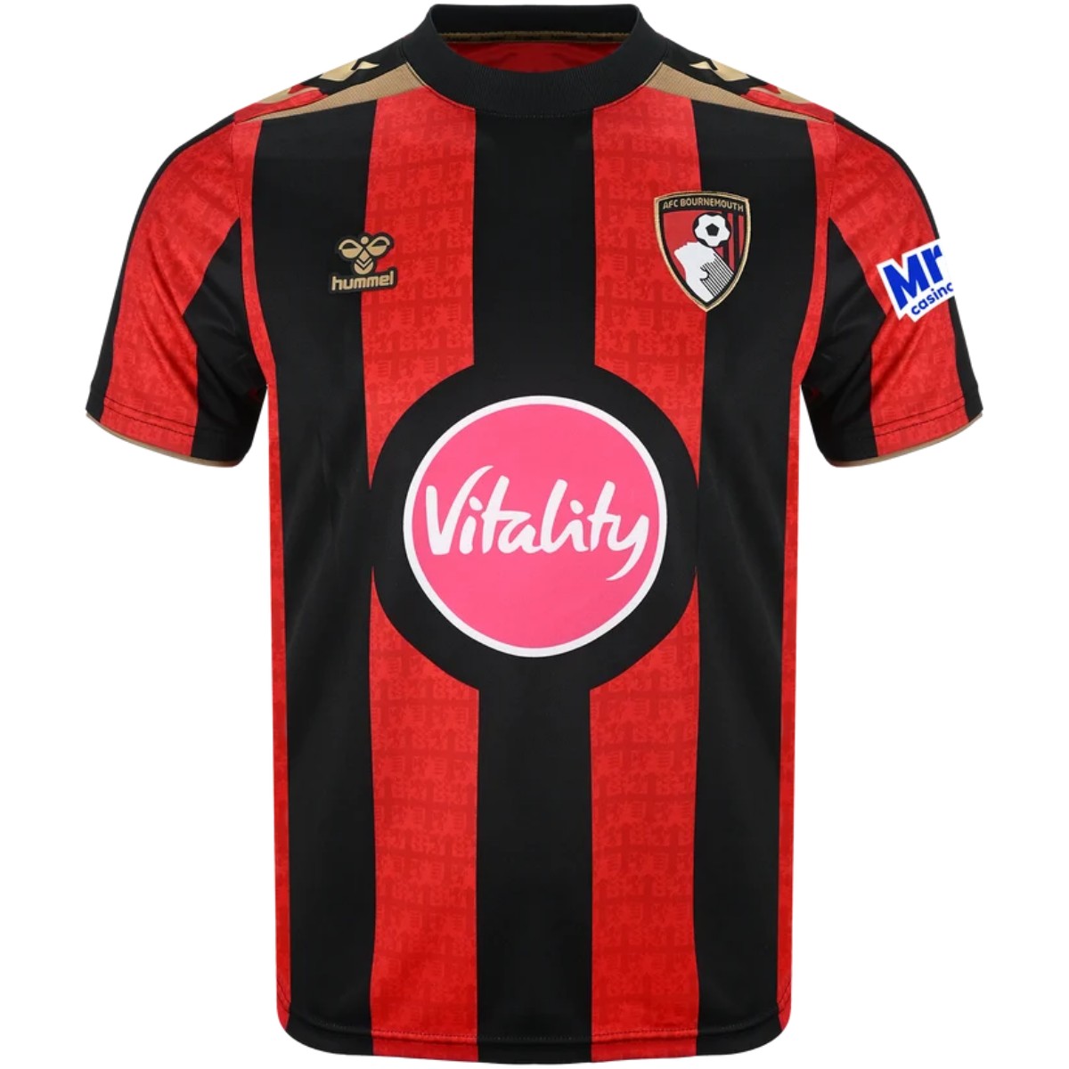 e2f09dd1e1d06e3c28a4620a457c34eb.jpg Mens AFC Bournemouth Home Jersey 2026/27 red and black striped shirt front view