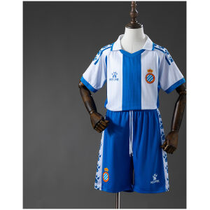 Kids Espanyol Home Kit 2025/26 front view on display