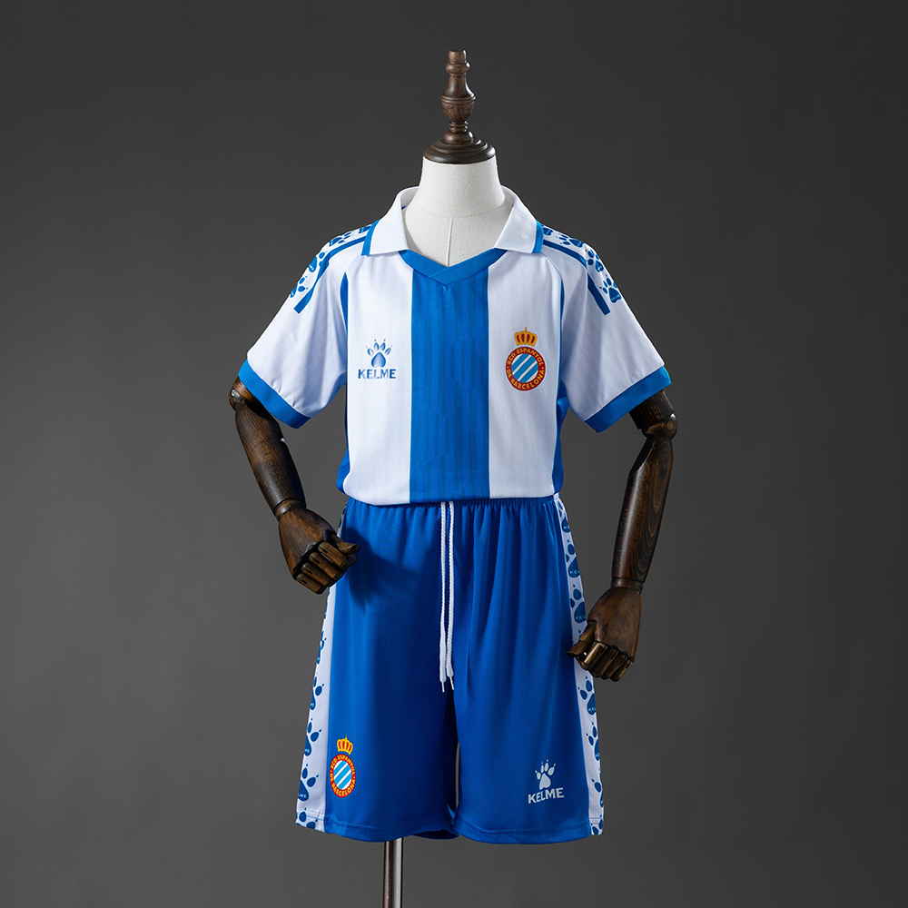 Kids Espanyol Home Kit 2025/26 Kids Espanyol Home Kit 2025/26 front view on display