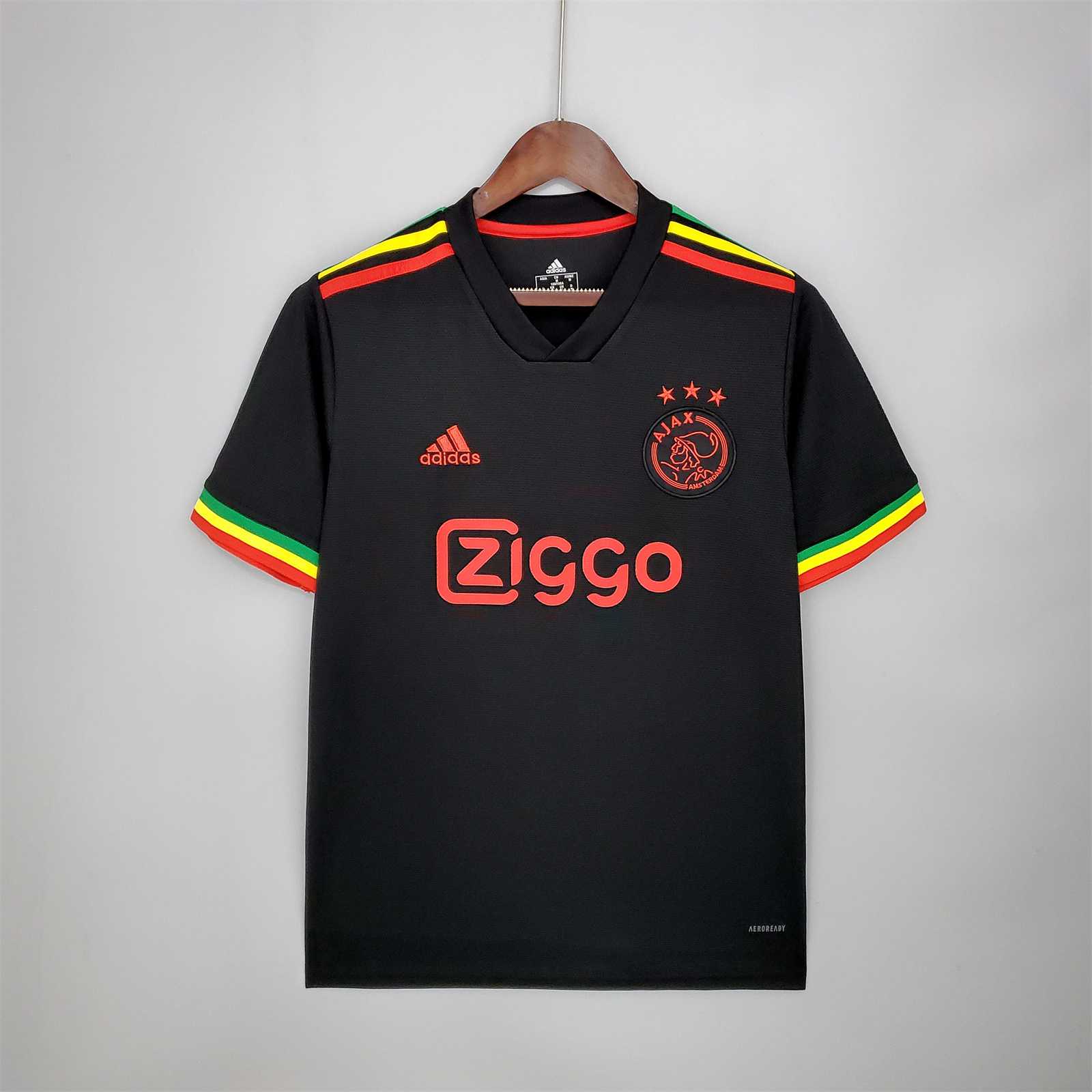 Mens Ajax Concept Black Jersey 2021/22 Mens Ajax Concept Black Jersey 2021/22 front view on display