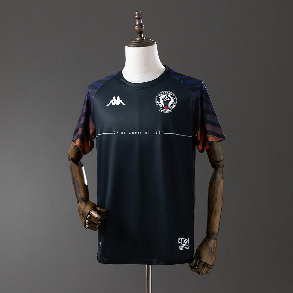 Mens Vasco da Gama Camisa 2 CR/Black Pre-Match Jersey 2024/25 Mens Vasco da Gama Camisa 2 CR/Black Pre-Match Jersey 2024/25 front view