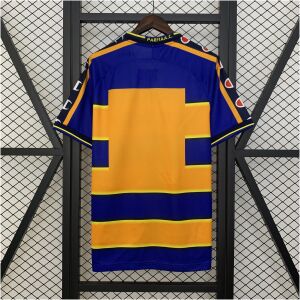Mens Parma yellow Retro Home Jersey 2002/03 back view detail