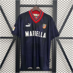 Mens Atletico Madrid Retro Third Jersey 1995/96 front view on display