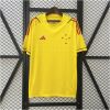 Mens Cruzeiro Limited Edition Yellow Goalkeeper Jersey 2024/25 front view on display