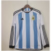 Mens Argentina 2 stars s Long Sleeve Home Jersey 2022 on hanger showing sky blue and white striped sleeves