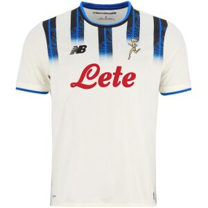 Mens Atalanta BC Third Jersey 2025/26 front view in cream with gold crest