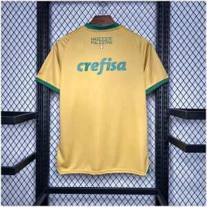 Mens Palmeiras Thirds yellow Away Jersey 2024/25 front view on display