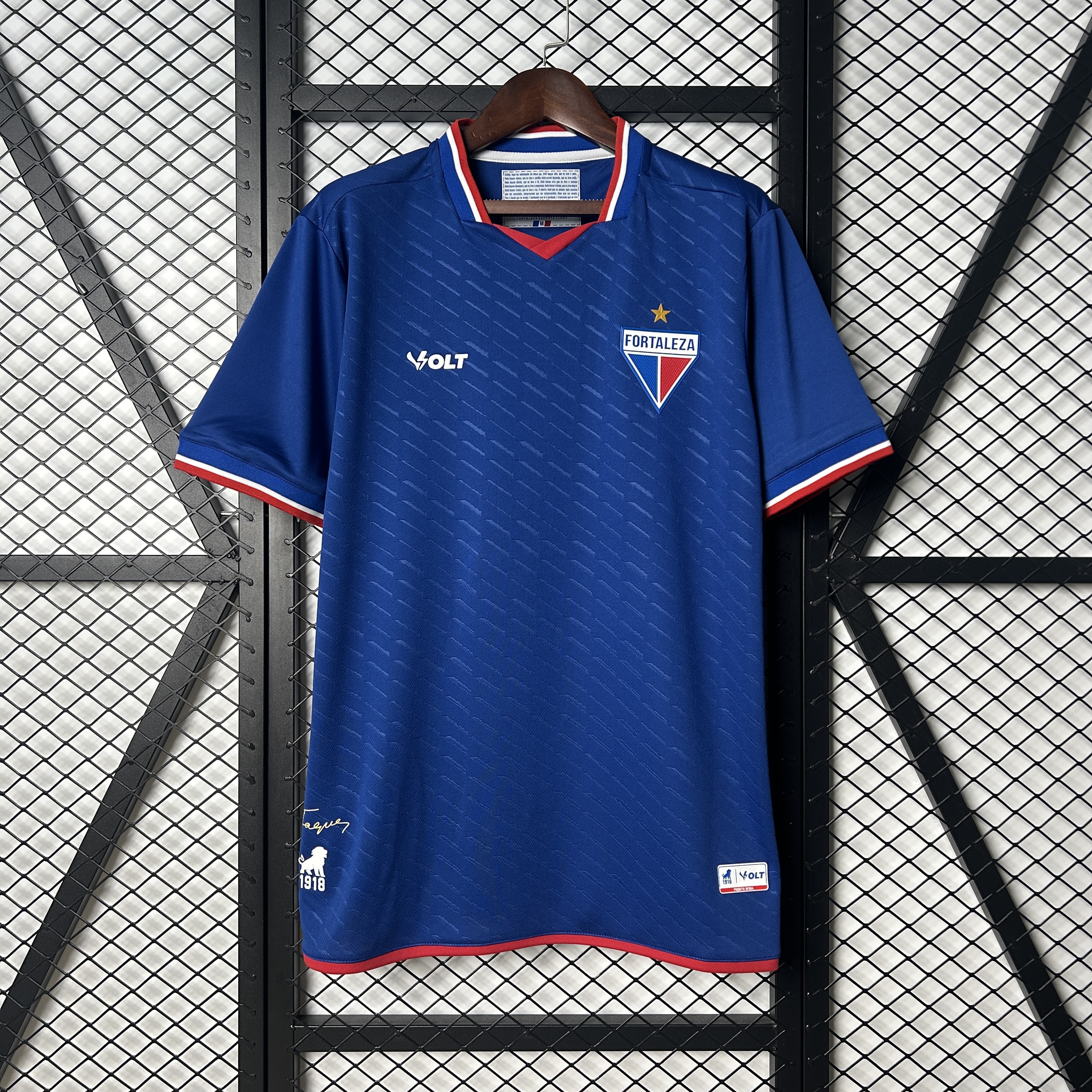 Mens Fortaleza Commemorative Edition Blue Jersey 2025/26 Mens Fortaleza Commemorative Edition Blue Jersey 2025/26 front view on display