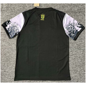 Mens Brazil Black White Jesus Edition Jersey 2025 back view detail