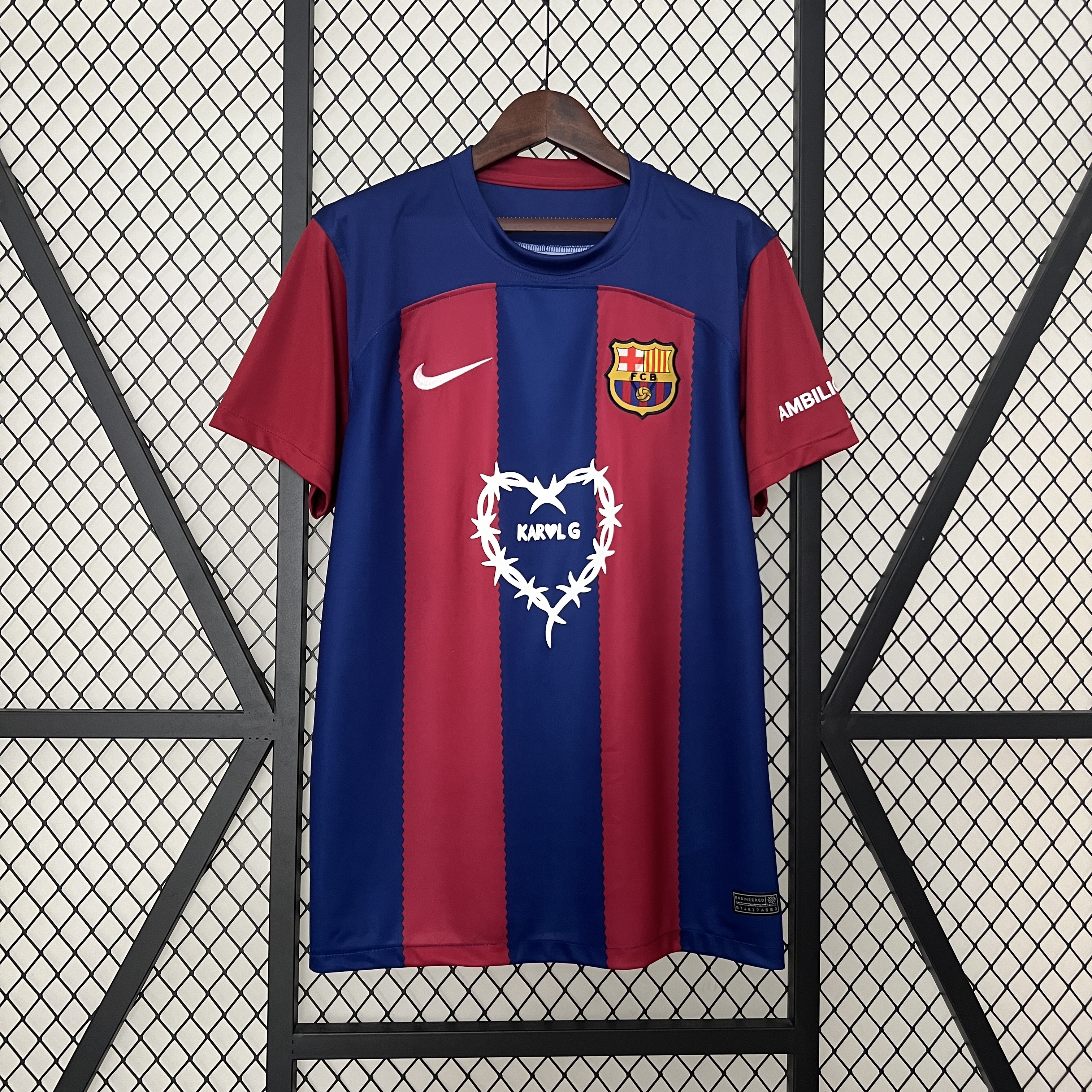 Mens Barcelona Home Jersey 2024/25 Mens Barcelona home jersey 2024/25 with blaugrana stripes and crest, front view