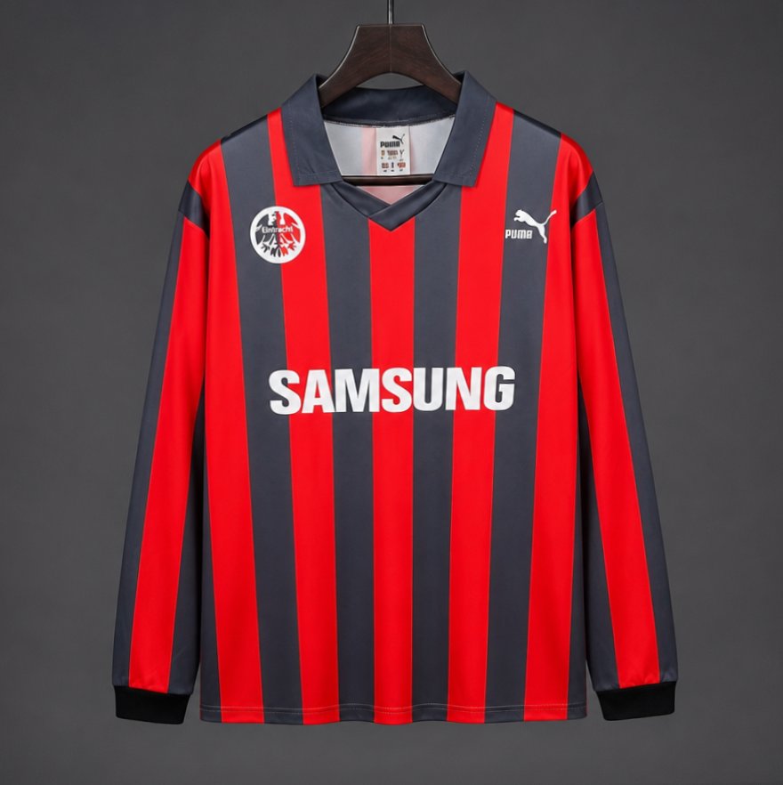 Mens Eintracht Frankfurt 1992/93 Home Retro Shirt – Long Sleeve Mens Eintracht Frankfurt 1992/93 Home Retro Shirt – Long Sleeve