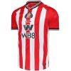 Mens Sunderland AFC home jersey with red and white stripes front view