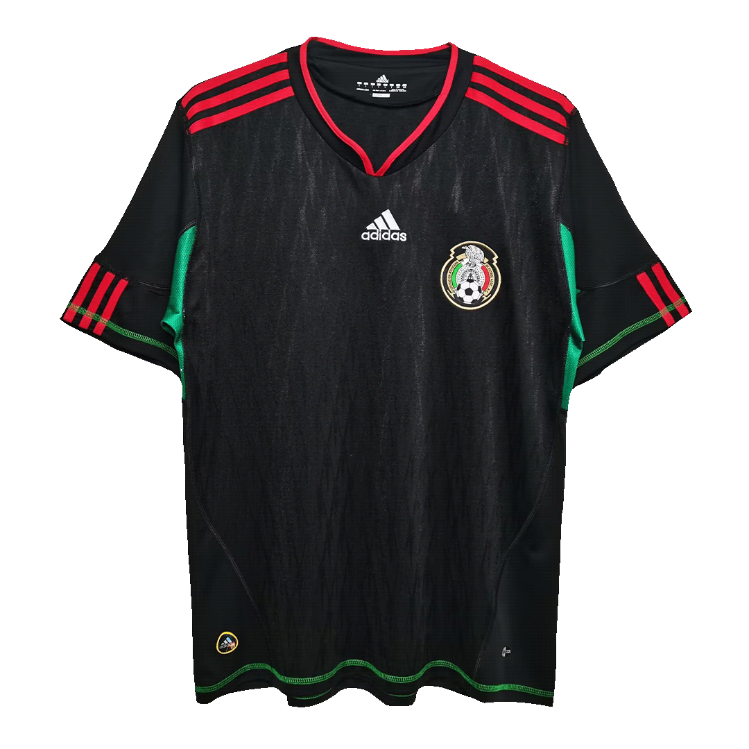 Mens Mexico World Cup Retro Away Jersey 2010 Mens Mexico World Cup Retro Away Jersey 2010 black shirt front view