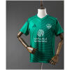 Mens Al Ahli Home Jersey 2025/26 on mannequin showing emerald green body with pinstripes and Red Sea Global