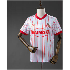 Mens FC Koln Retro Home Jersey 1986/87 Mens FC Koln Retro Home Jersey 1986/87 front view on display