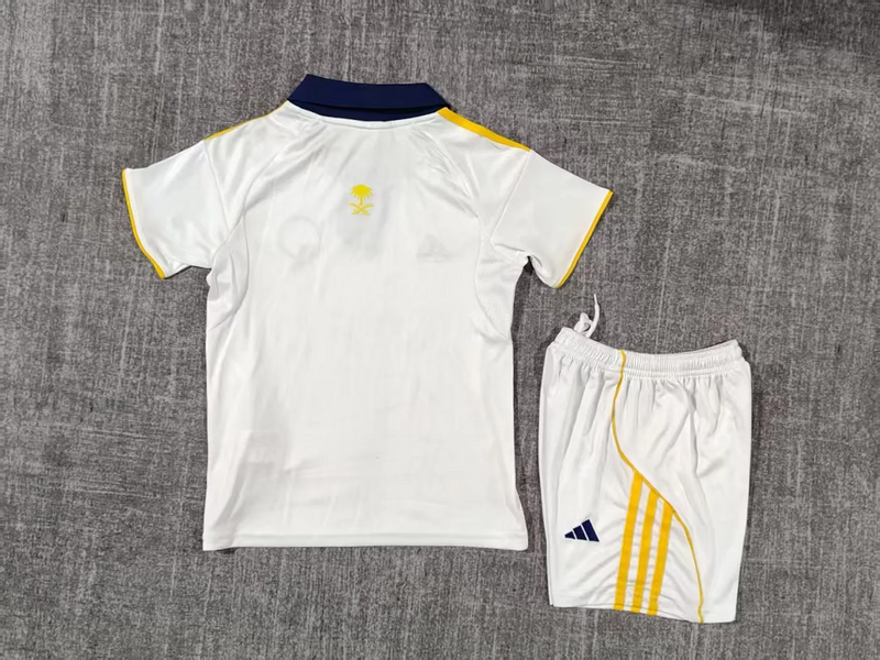 Kids Al Nassr Third Kit 2025/26 Kids Al Nassr Third Kit 2025/26 rear view of shirt and shorts