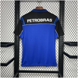 Mens Flamengo Blue Uniform Retro Goalkeeper Jersey 1999/00 front view on display