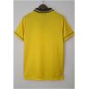 Mens Brazil yellow Retro Home Jersey 1993 back view detail