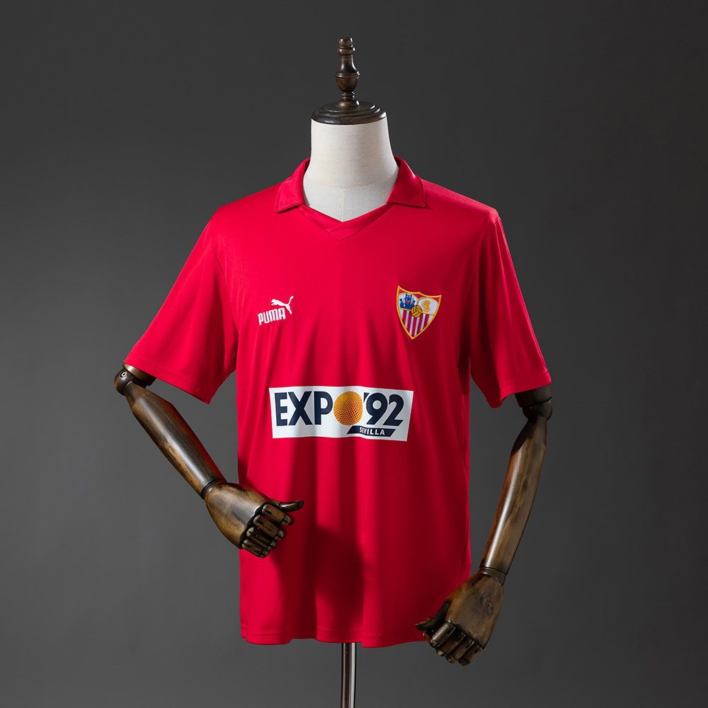 Mens Sevilla Retro Away Jersey 1987/90 Mens Sevilla Retro Away Jersey 1987/90 front view on display