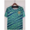 Mens World Cup Brazil green and blue Special Edition Jersey 2022 on hanger showing green and blue diagonal slashes