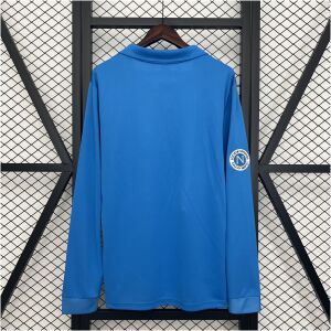 Mens Napoli Retro Long Sleeve Home Jersey 1987/88 back view detail