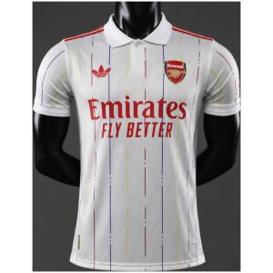 Mens Arsenal Pre-Match Jersey White Stripe 2026/27 Mens Arsenal Pre-Match Jersey White Stripe 2026/27