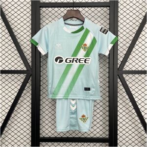 Kids Real Betis Away Kit 2025/26 front view on display