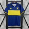 Mens Genoa Blue Special Edition Jersey 2025/26 on hanger showing royal blue body with yellow horizontal band