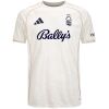 Nottingham Forest away shirt cream floral jacquard with navy crest front view