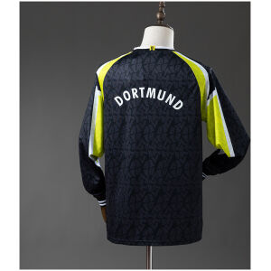 Mens Borussia Dortmund s Retro Long Sleeve Away Jersey 1995/96 front view on display