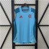 Mens Flamengo Blue Training Kit Singlet Kits Jersey 2025/26 front view on display