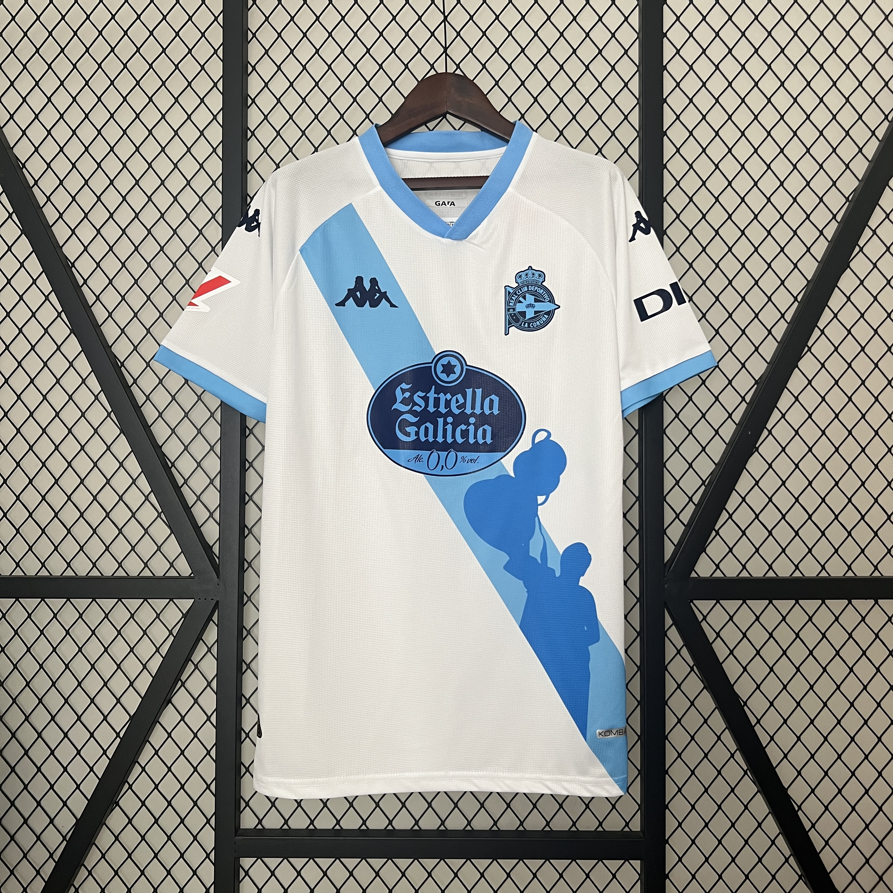 Mens Deportivo La Coruna Away Jersey 2024/25 Mens Deportivo La Coruna Away Jersey 2024/25 front view on display