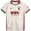 Mens FC Augsburg Home Jersey 2026/27 front view in cream with marbled texture